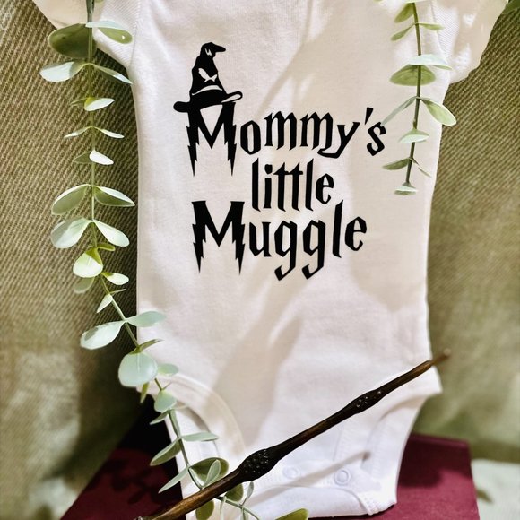 *NEW* Baby Onesie - Mommy's little Muggles - White, 100% Cotton - Picture 5 of 5